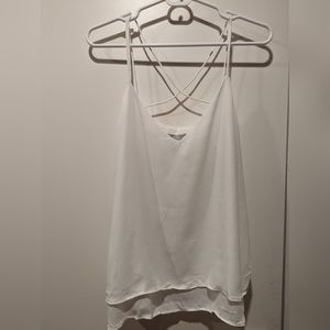 White Cris cross cami blouse